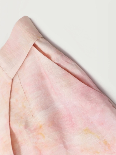 Pink Gradient Orchid Printed Wrap Skirt