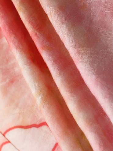 Pink Gradient Orchid Printed Wrap Skirt