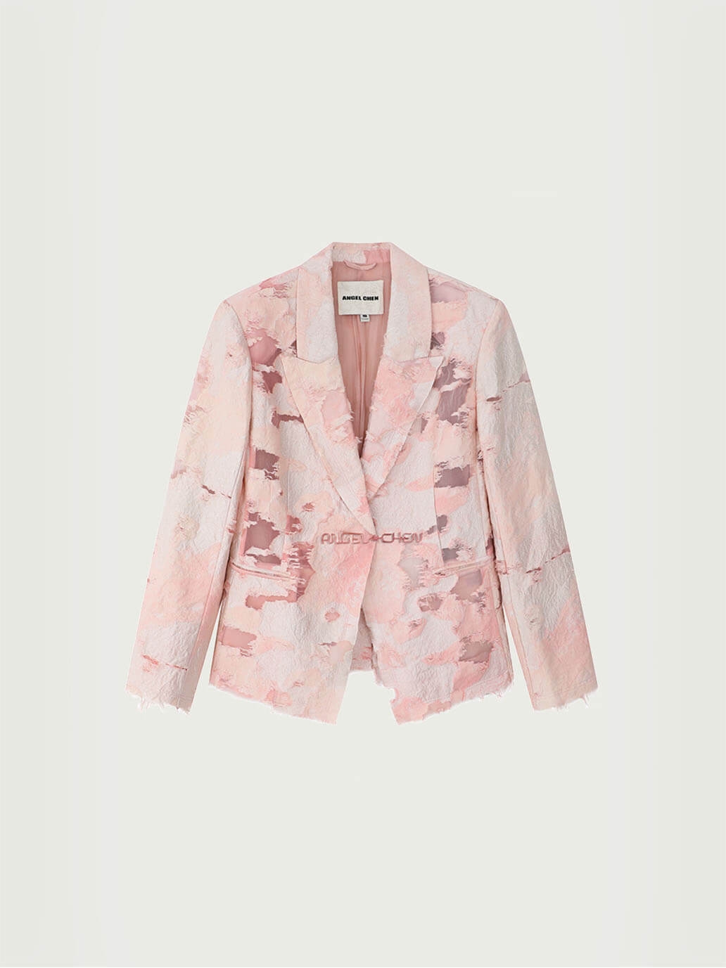 Pink Logo Chinese Knot Plant Dye Jacquard Blazer