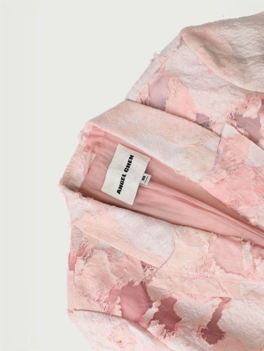 Pink Logo Chinese Knot Plant Dye Jacquard Blazer