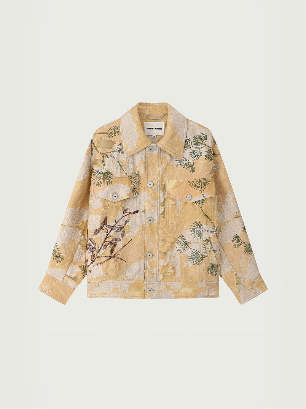 Plant Dye Botanic Embroidery Jacquard Jacket