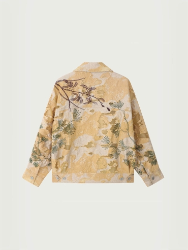 Plant Dye Botanic Embroidery Jacquard Jacket