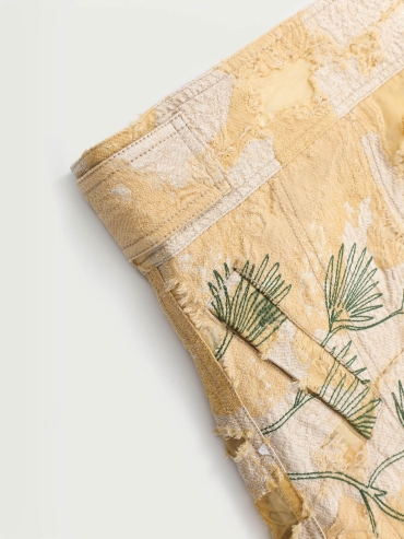 Plant Dye Botanic Embroidery Jacquard Jacket