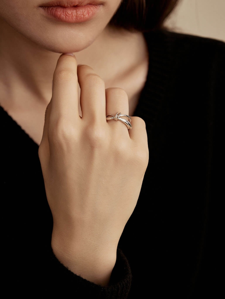 Silver Clouds Turning Ring