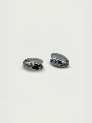 Silver Round Stud Earrings
