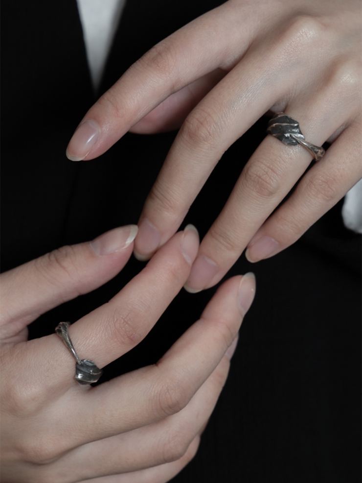 Wind collection silver ring