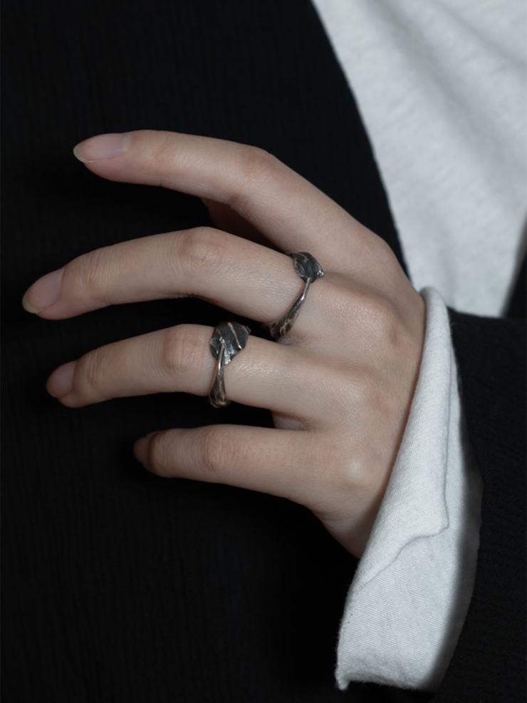 Wind collection silver ring