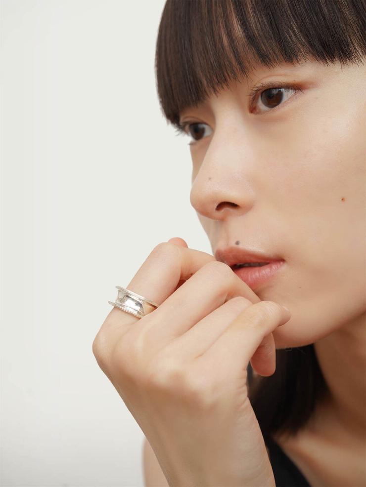Silver Concave Ring