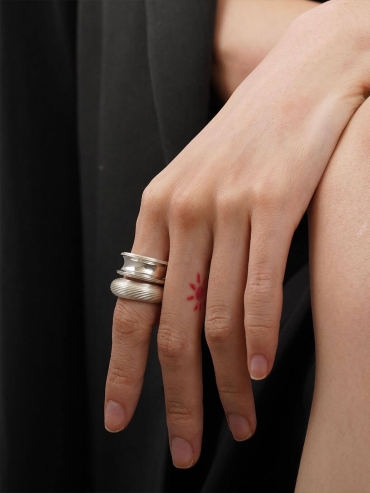 Silver Concave Ring