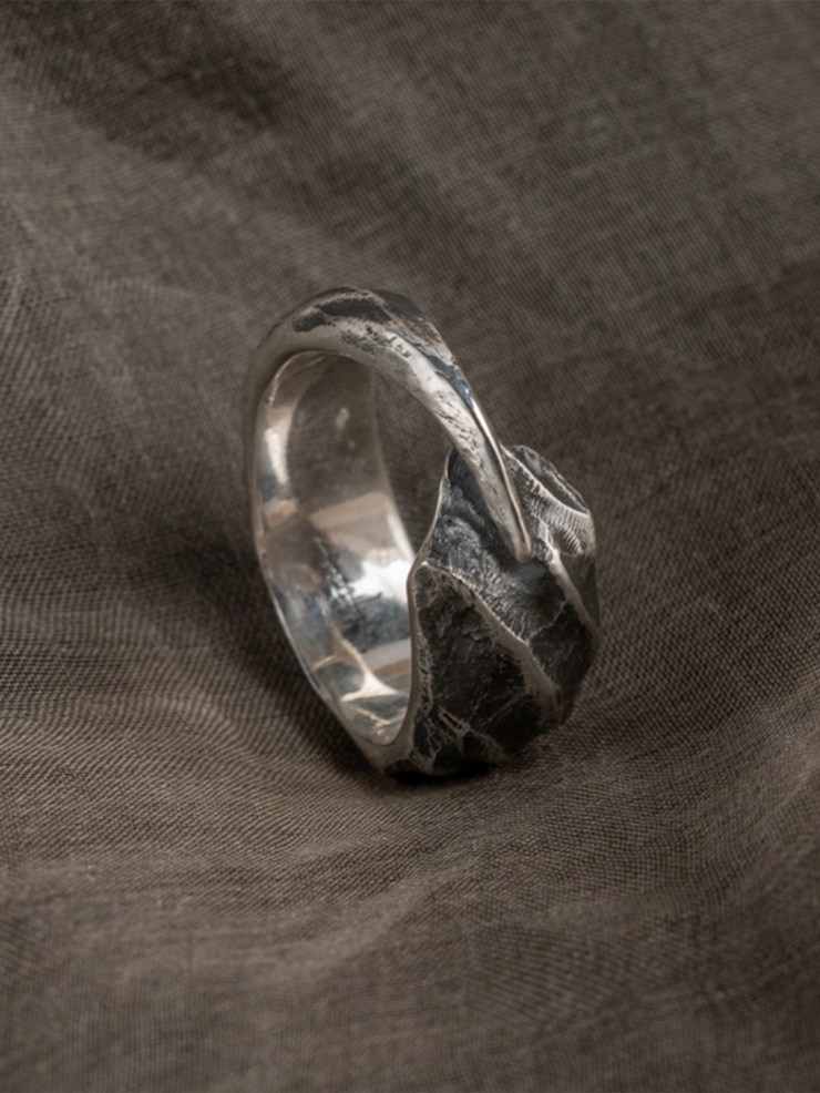 Wind collection silver ring