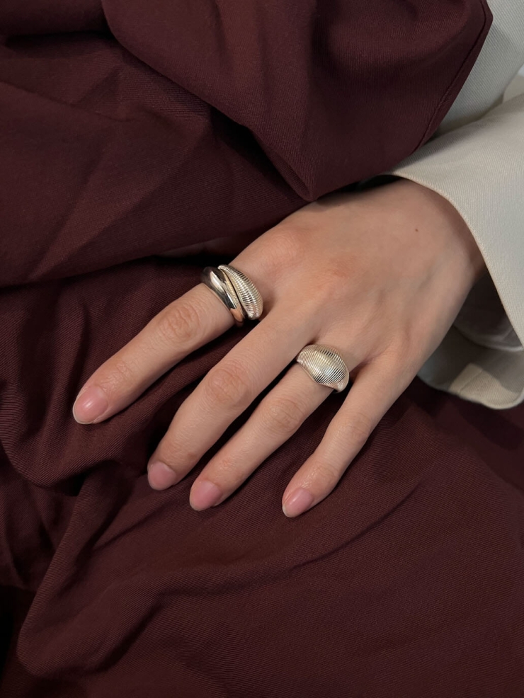 Silver Ripple Ring
