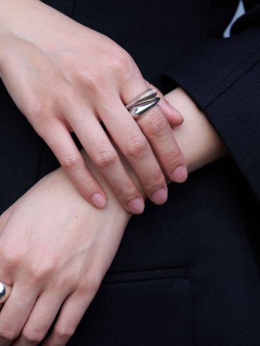Silver Ripple Ring