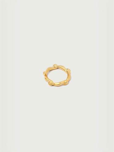 Gold Tie Single Layer Ring