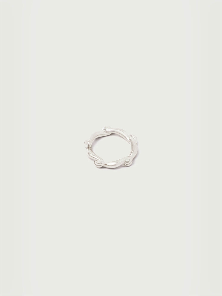 Silver Tie Single Layer Ring