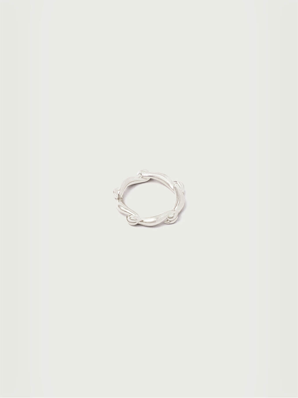 Silver Tie Single Layer Ring