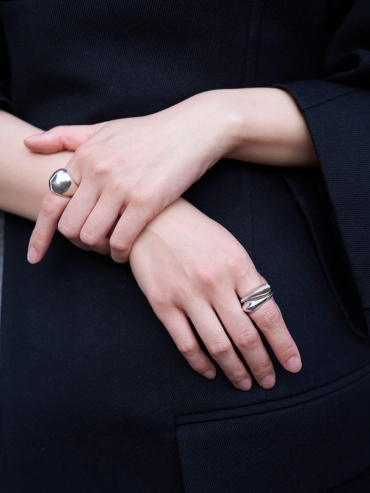 Silver Small Horn Ring