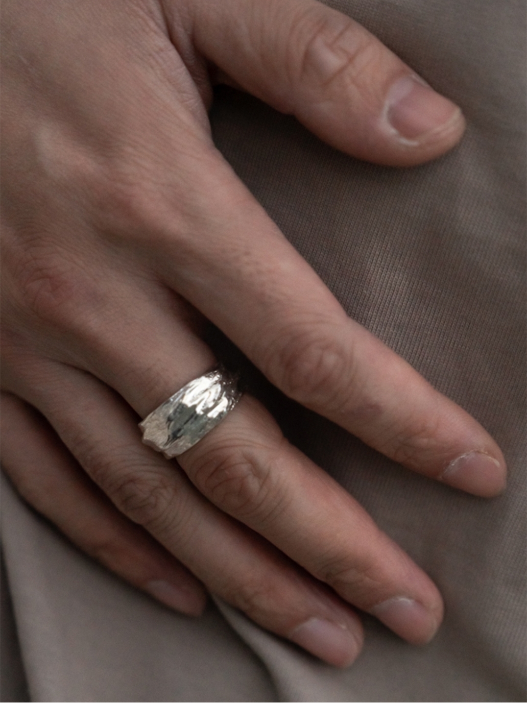 M.WONG Water Collection Silver Ring