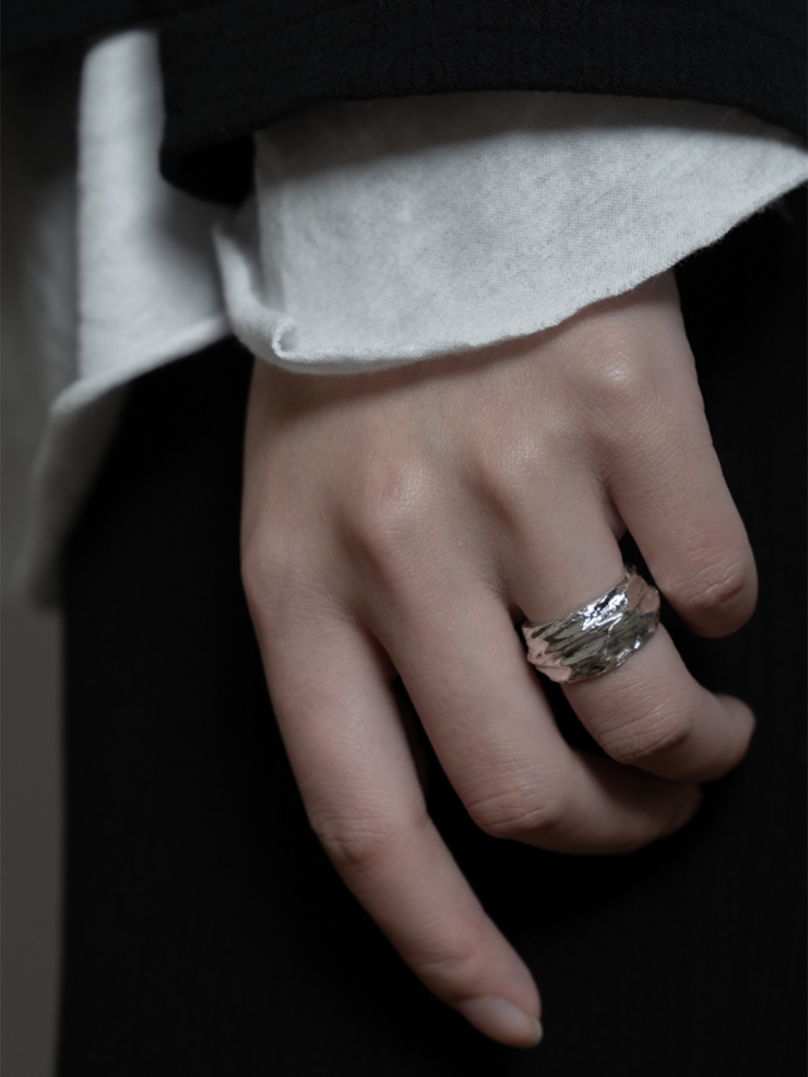 M.WONG Water Collection Silver Ring