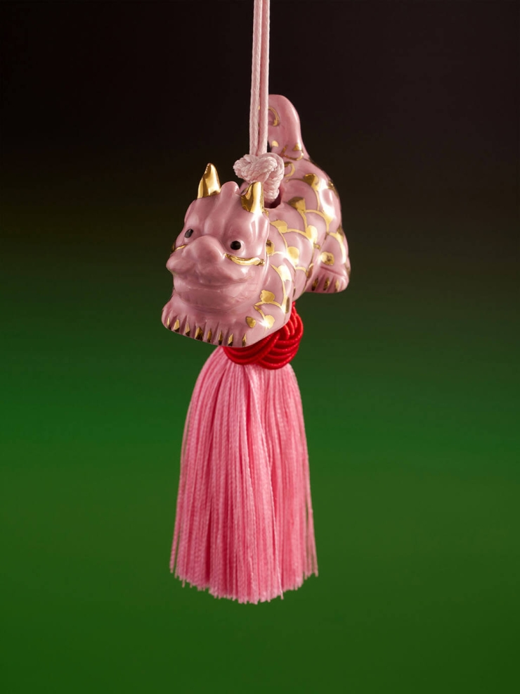 Pink QI LIN Tassel Long Lanyard/Necklace