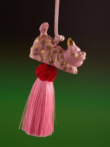 Pink QI LIN Tassel Long Lanyard/Necklace