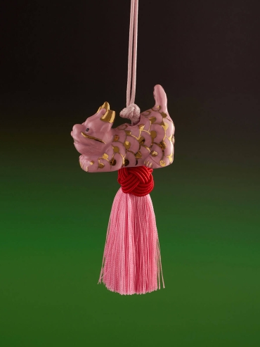 Pink QI LIN Tassel Long Lanyard/Necklace