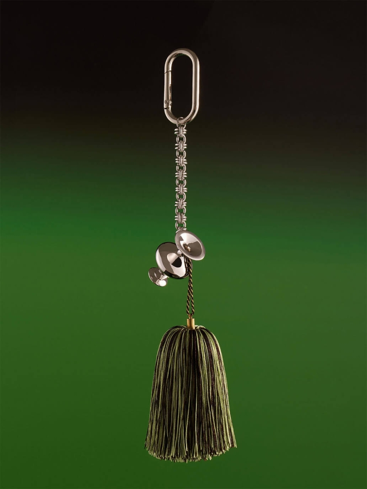 Silver Vase Tassel Bag Charm/Car Rearview Mirror Ornament