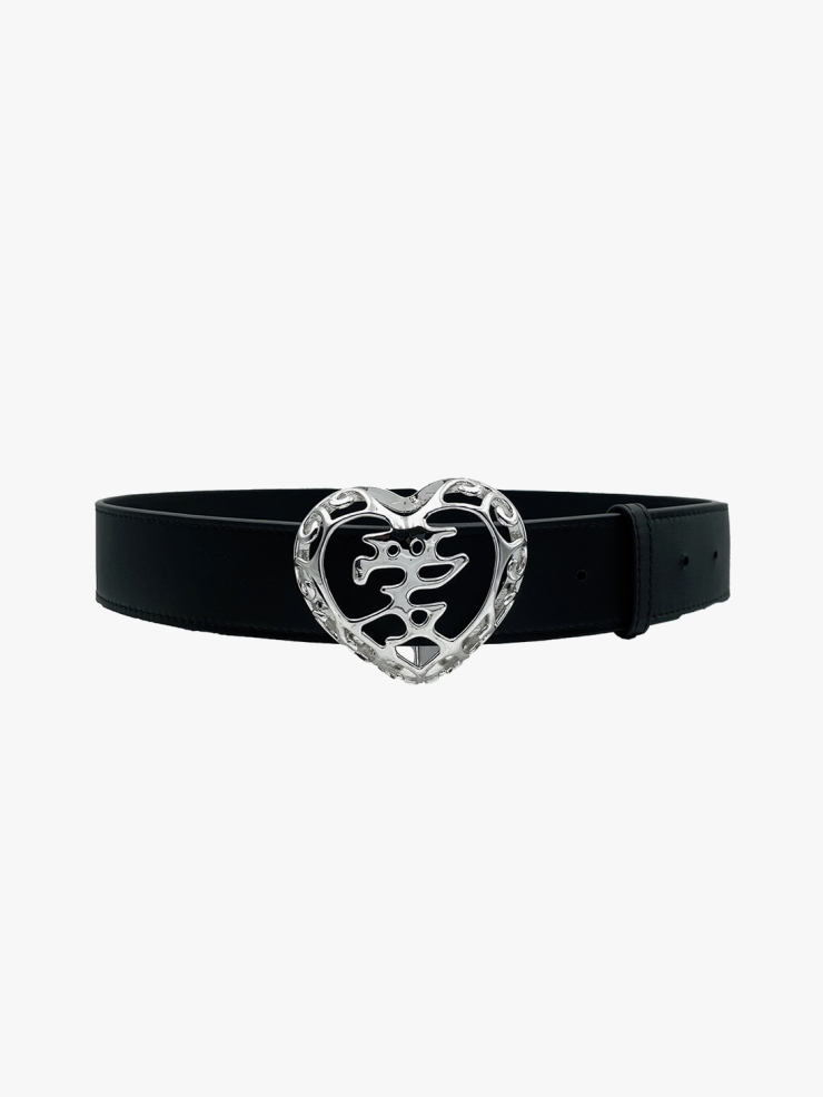 YUEQIQI BLACK HEART SHAPE BELT