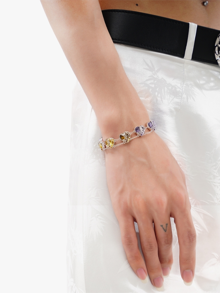 YUEQIQI HEART SHAPE "LOVE"BRACELET