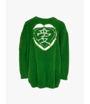YUEQIQI GREEN "LOVE"SWEATER