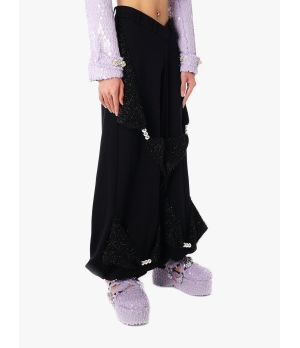 YUEQIQI BEADED SPORT V-WAIST PANTS