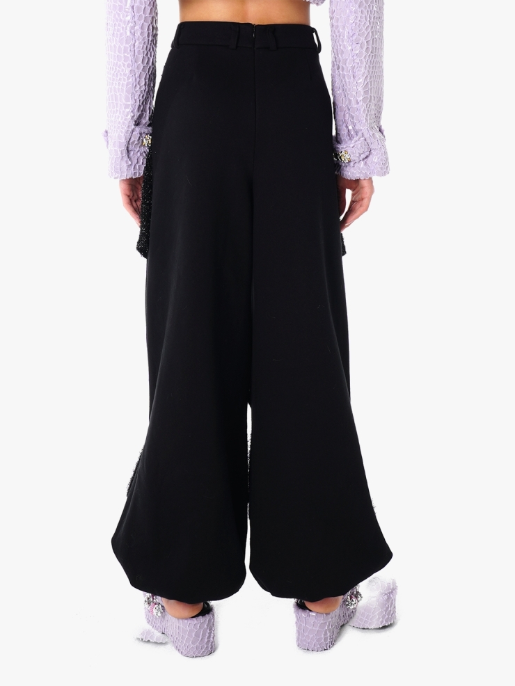 YUEQIQI BEADED SPORT V-WAIST PANTS