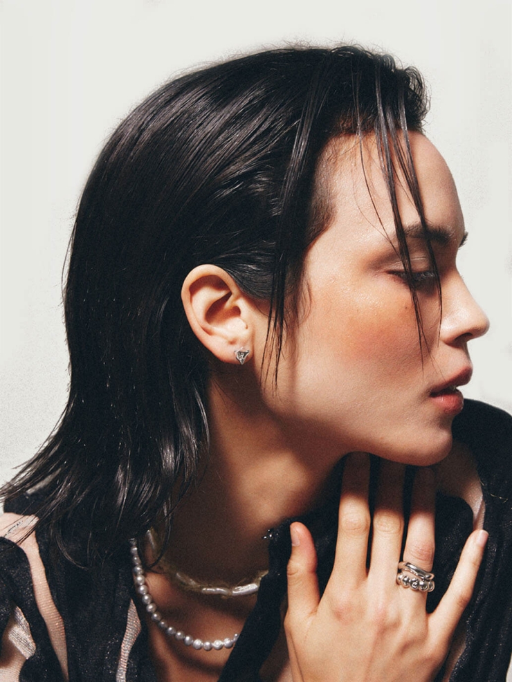 Silver Struggle Earrings