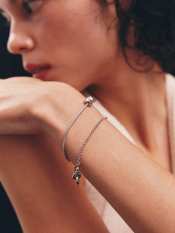 Silver Struggle Layered Bracelet