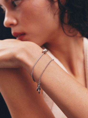 Silver Struggle Layered Bracelet