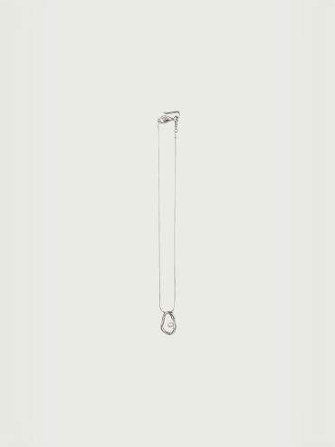 Silver Heart Pearl Necklace