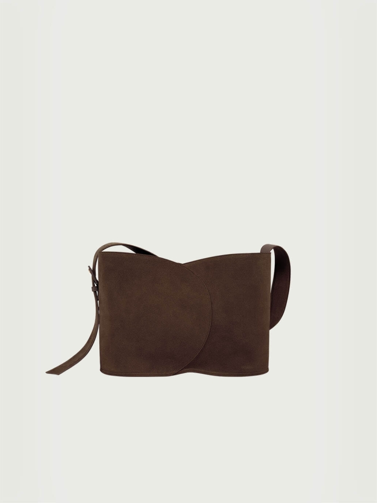 Brownie Brown Curve Bucket Bag