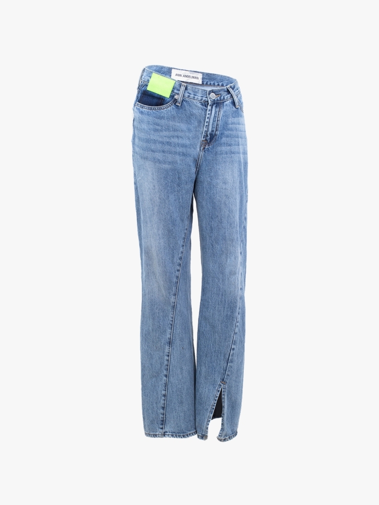 ANN ANDELMAN Blue Twisted Jeans