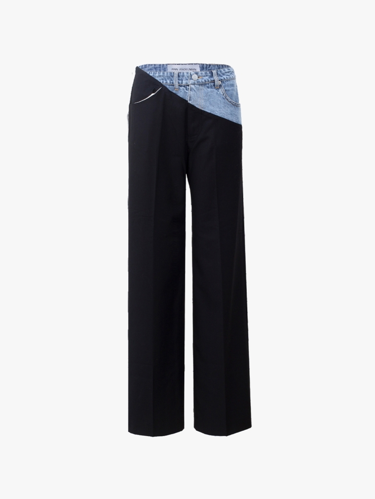 ANN ANDELMAN Patchwork Denim Trousers
