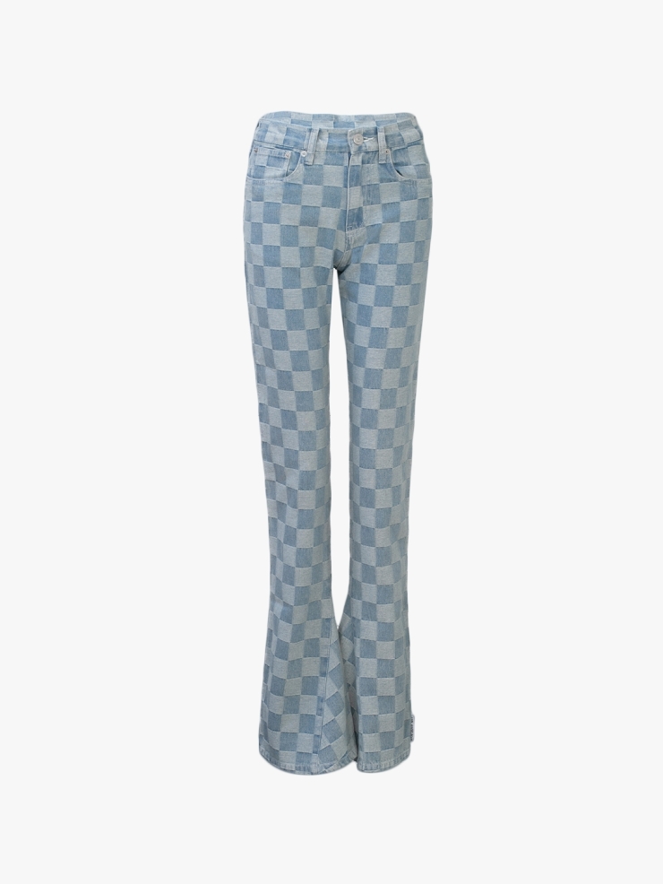 ANN ANDELMAN Checkerboard Jeans