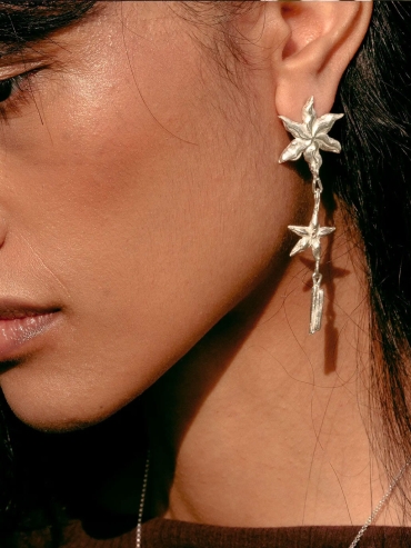 Silver Herbes de la Saint-Jean Earrings