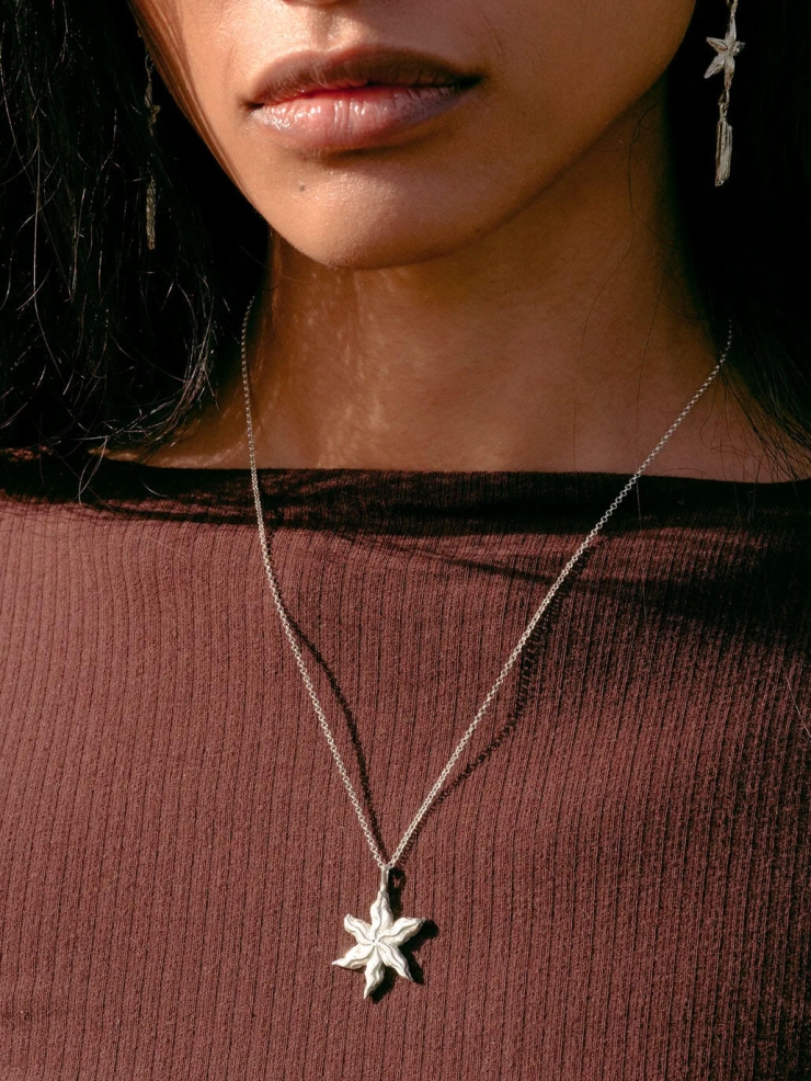 Silver Feu de la Saint-Jean Necklace