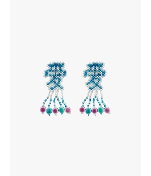 YUEQIQI ‘'LOVE"CERAMIC BEADING EARRINGS