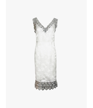 YUEQIQI V-Neck Sleeveless Silk Slip Dress