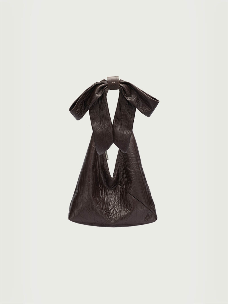 Brown Large Bowknot Shoulder Bag