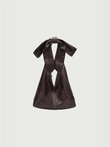 Brown Large Bowknot Shoulder Bag