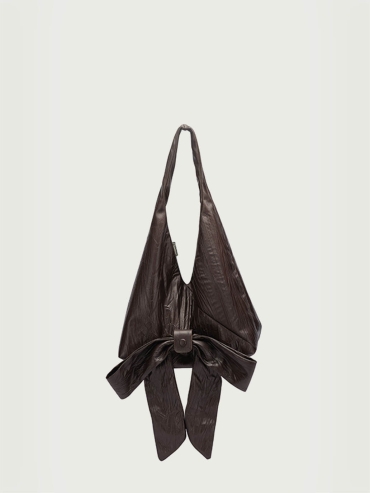 Brown Large Bowknot Shoulder Bag