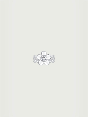 Silver Spinning Floral Garden Ring