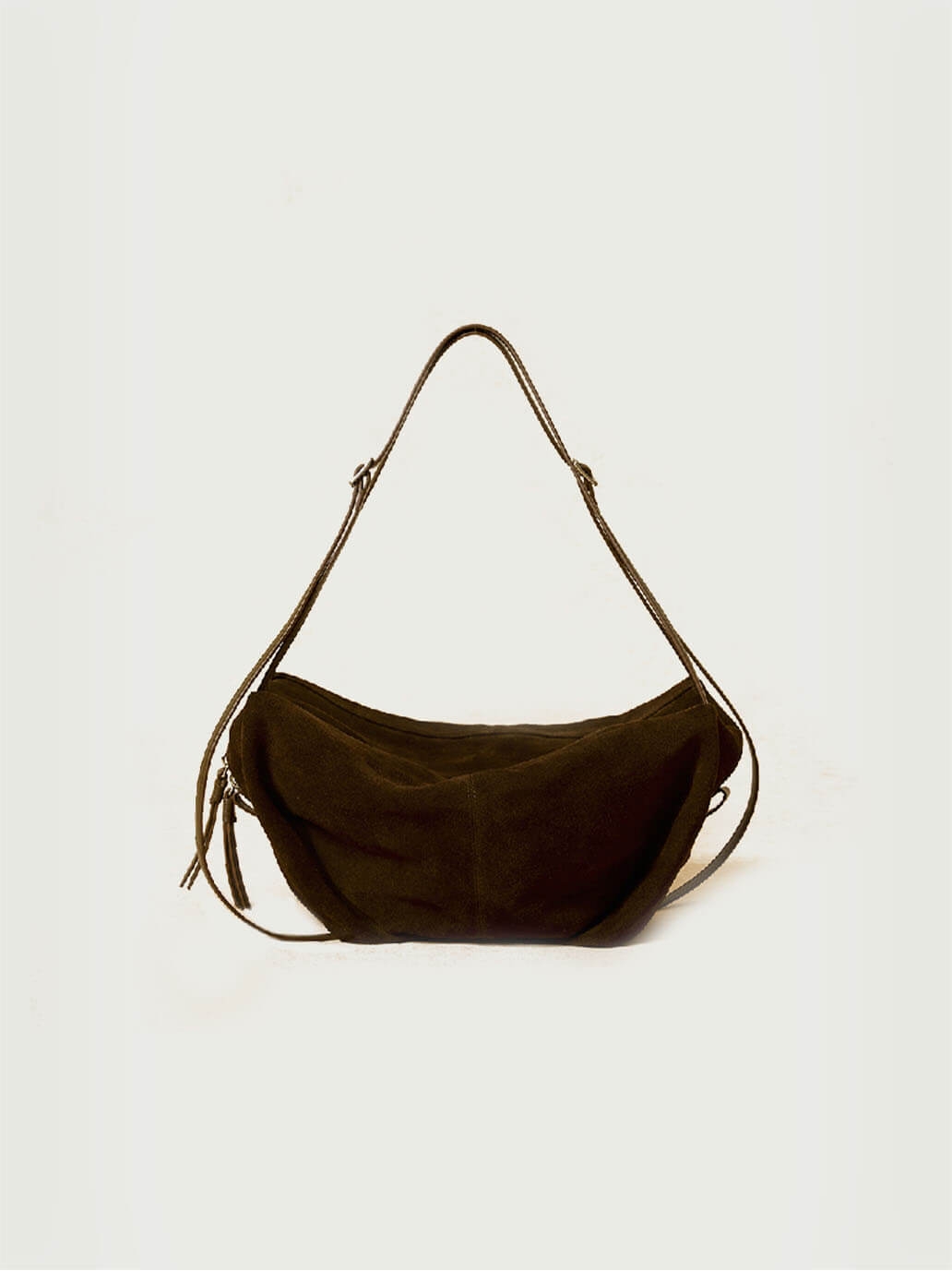 Mountain Mist Green Suede Wanderer Bag