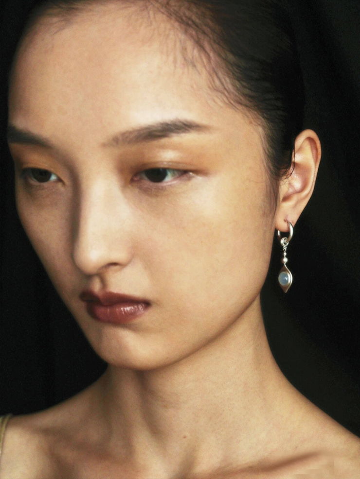 White Gold Astrovision Hoop Earrings