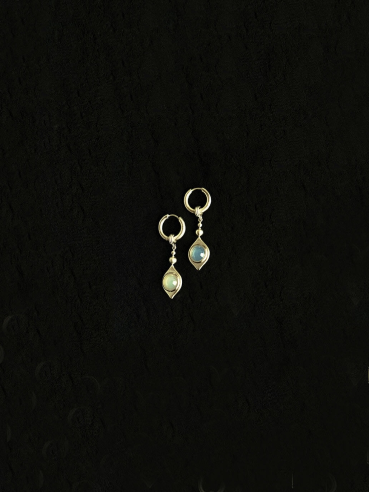 White Gold Astrovision Hoop Earrings